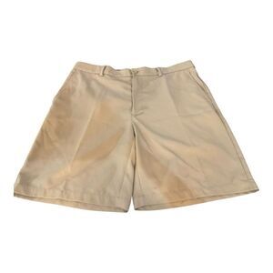 Tan Flat Front Casual Shorts, Golf America
